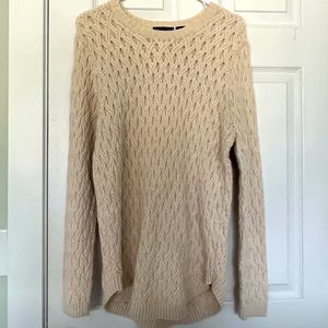 White knit sweater